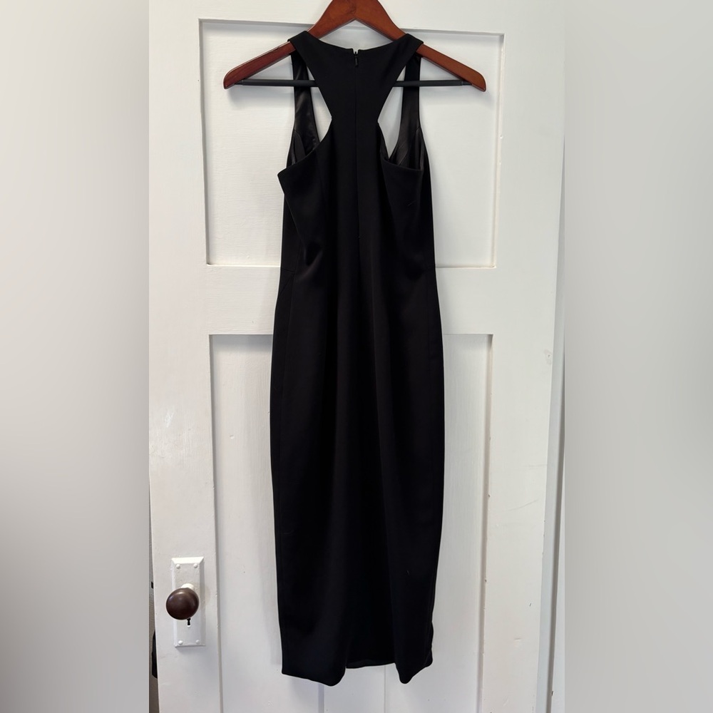 JAYGODFREY Black Sheath Midi Dress with Slit - Picture 5 of 6
